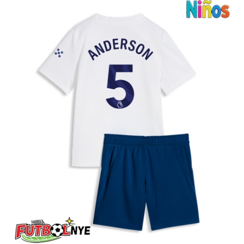 Camiseta Manchester City Elliot Anderson #5 Tercera Equipación para niños 2026-27 manga corta (+ pantalones cortos)
